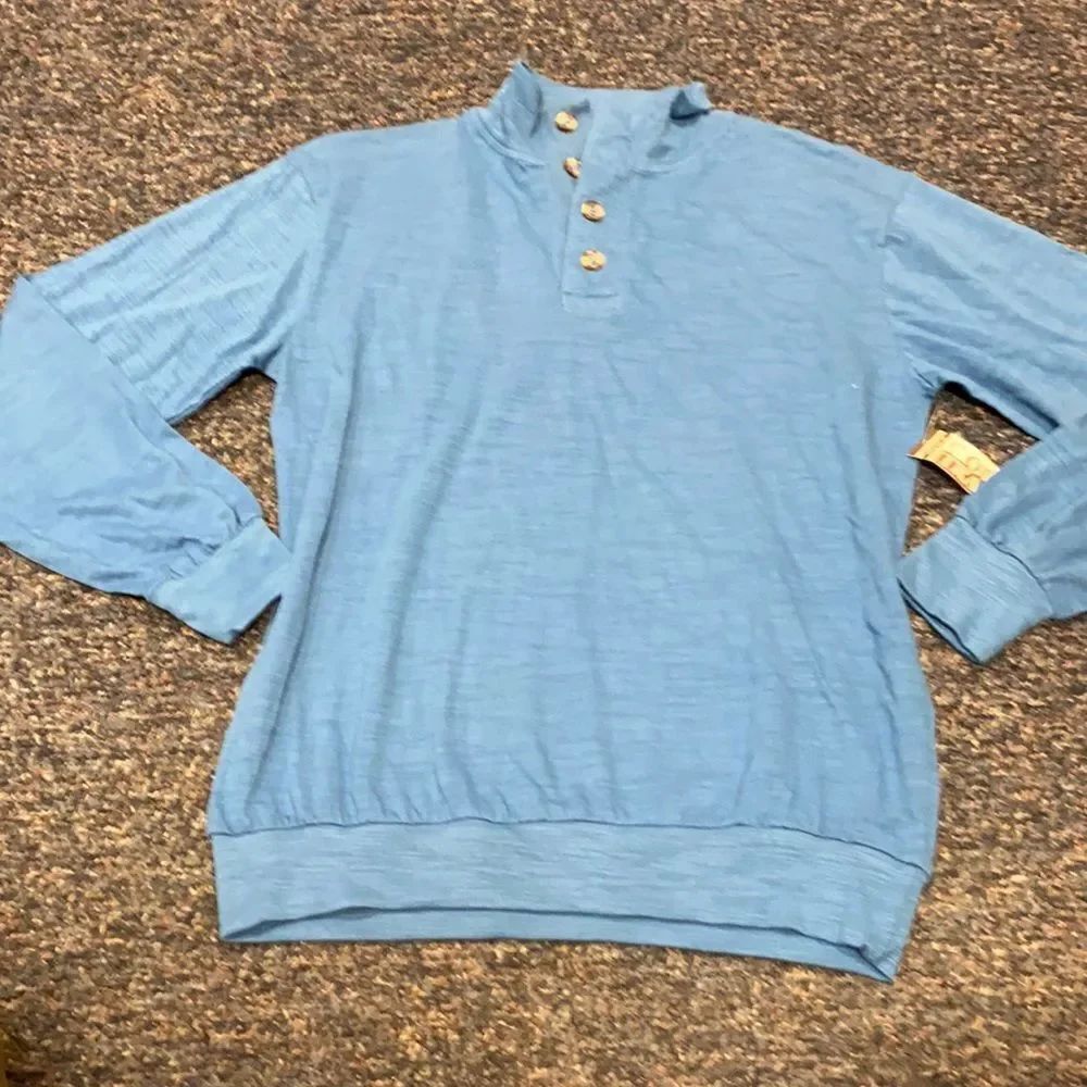 Open Trails Blue Polo Top sz. S NWT